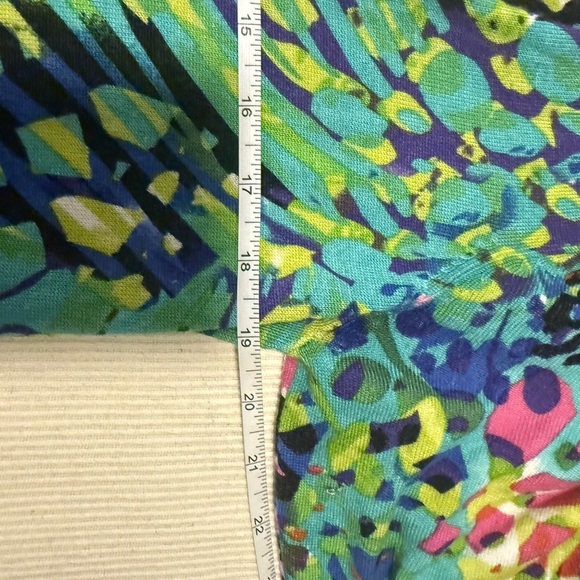 Joseph A Green and Blue Relaxed Cardigan with Graphic Design - Picture 4 of 7